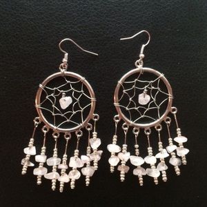 Rose Quartz Dreamcatcher earrings